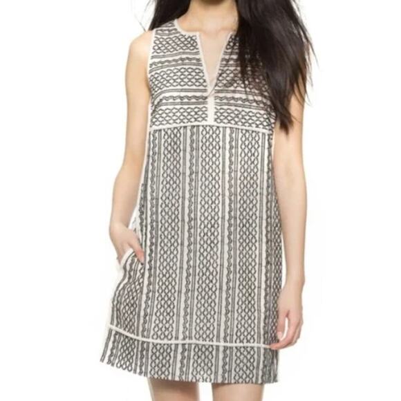 Madewell tidal wave embroidered shift dress size large pockets sleeveless - Picture 1 of 9